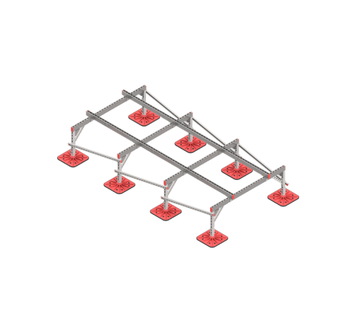 Опорная конструкция для установки оборудования TECHNORAPTOR FOOT 1500х3000 тип 2  KM-TR-F-SSEI-1500-3000-2  КМ - профиль
