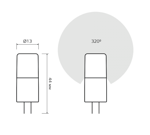 Лампа светодиодная Elementary G4 12V 4W 400lm 3000K керамика LED 1/10/200  10714  Gauss