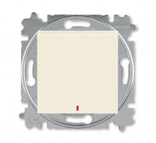 ABB Levit Слоновая кость / белый Переключатель 1-кл. с подсветкой контрольная  3559H-A25445 17W  2CHH592545A6017  ABB