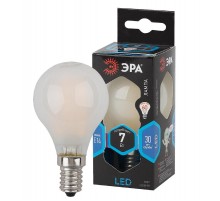 Лампа светодиодная F-LED P45-7W-840-E14 frost (филамент, шар мат., 7Вт, нейтр, E14)  Б0027957  ЭРА