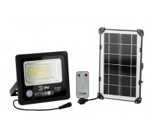 Прожектор светодиодный уличный на солн. бат. 50W, 360 lm, 5000K, с датч. движения, ПДУ, IP65 (10  Б0049546  ЭРА