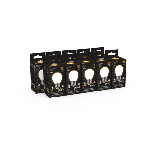 Лампа светодиодная Black LED Filament Шар OPAL E27 5W 420lm 2700K  105202105  Gauss