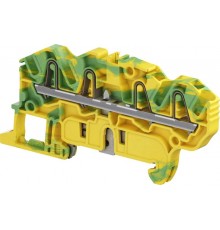 Клемма втычная ZK2,5-PE-4P - Земля - желто-зеленая - 2,5 мм?, 4 зажима  1SNK705152R0000  TE