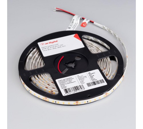 Лента светодиодная герметичная RTW-SE-A120-8mm 24V Warm3000 (14.4 W/m, IP65, 2835, 5m) (arlight, -)  020532(2)  Arlight