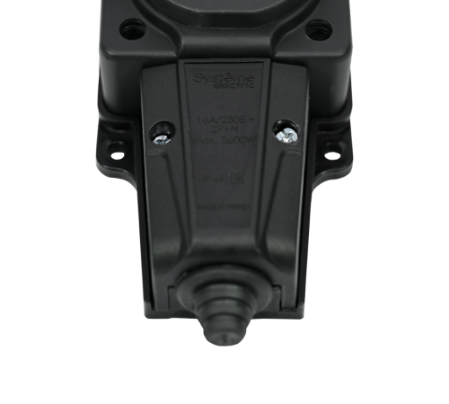 Колодка 3 гнезда 2К+З каучуковая 16А/250В IP44 Чёрная MultiSet  MST4103BK  SE