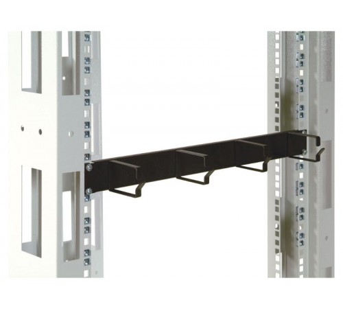 Органайзер кабельный горизонтальный 19" 1U, 4 кольца, цвет черный  ГКО-4.62-9005  ЦМО