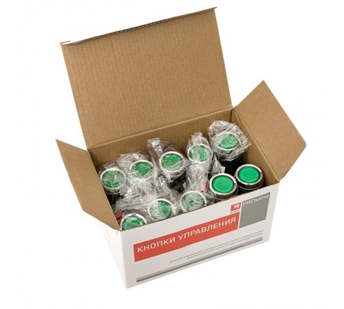 Кнопка ABLFS-22 с подсветкой зеленый NO+NC 230В EKF PROxima  ablfs-22-g  EKF