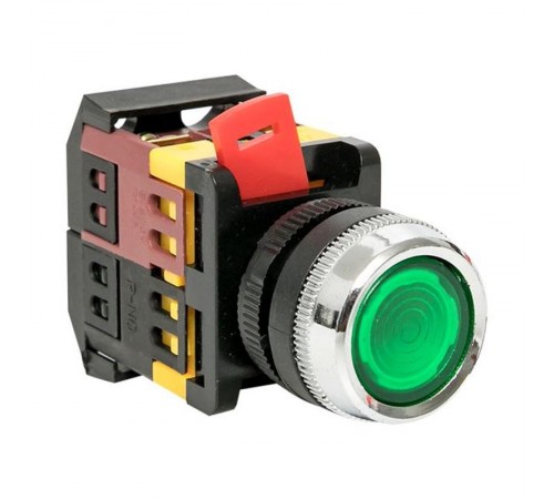 Кнопка ABLFS-22 с подсветкой зеленый NO+NC 230В EKF PROxima  ablfs-22-g  EKF