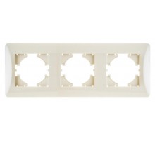 Ugra РАМКА 3-местная,  цвет бежевый.  С1130-003  GUSI Electric