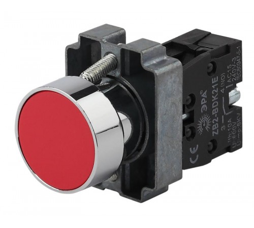 Кнопка управления LAY5-BA41 без подсветки красная 1з (20/200/8000)  Б0045666  ЭРА