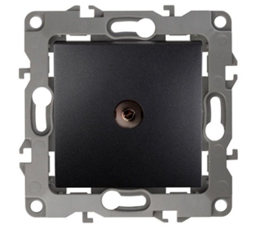 Розетка TV 12-3101-05 одиночная,  антрацит  Б0014709  ЭРА