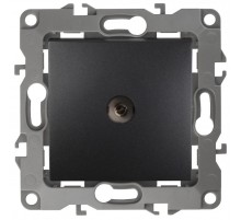Розетка TV 12-3101-05 одиночная,  антрацит  Б0014709  ЭРА