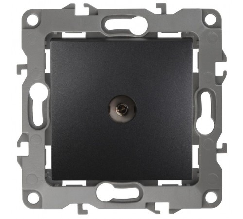 Розетка TV 12-3101-05 одиночная,  антрацит  Б0014709  ЭРА
