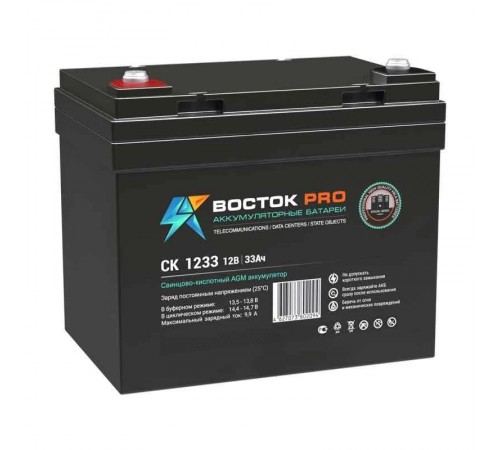 Акумуляторная батарея UPS серии СК 1233 12В/33Ач  СК 1233  Восток