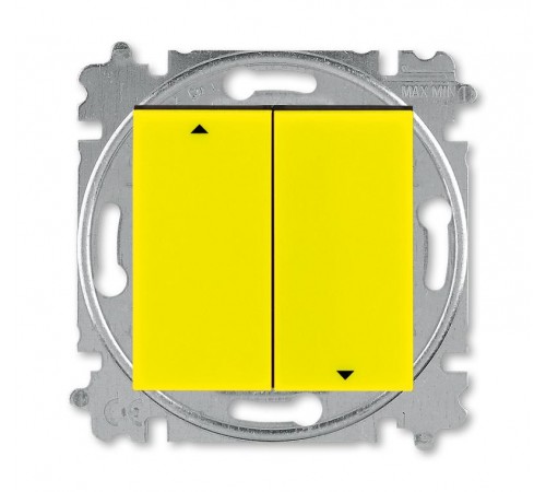 ABB Levit Жёлтый / дымчатый чёрный Выключатель жалюзи 2-кл. без фиксации клавиш  3559H-A88445 64W  2CHH598845A6064  ABB