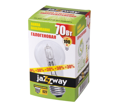 Лампа галогенная  70Вт 220В Е27 PH - A55 clear  1005328  Jazzway