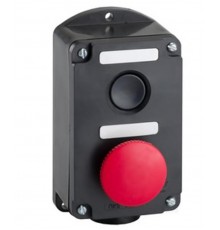 ПКЕ 212-2 У3, 10А, 660В, 2 элемента, чёрный цилиндр и красный гриб, накладной, IP40, пост управления (ЭТ)  ET519069  Электротехник