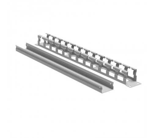 Кабельный органайзер с крышкой и отверстиями 1U, глубина 40 мм, для 19" IT-корпусов ДКС серии STI/CQE, RAL9005  R5CPF1941HEB  DKC