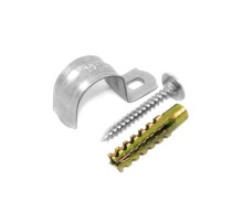 Комплекты для крепления ОКЛ с использованием самореза, дюбеля и скобы СМО 16-17 (100 шт)   PR08.4995  Промрукав