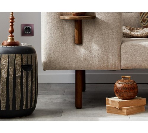 Etika Антрацит Розетка с заземлением со шторками, винтовые клеммы, 16А, 250 В  672622  Legrand