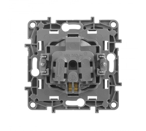Etika Антрацит Розетка с заземлением со шторками, винтовые клеммы, 16А, 250 В  672622  Legrand