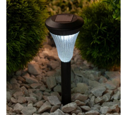 Cветильник садовый декоративный SL-PL31 на солнечной батарее, пластик, черный, 31 см  Б0007507  ЭРА