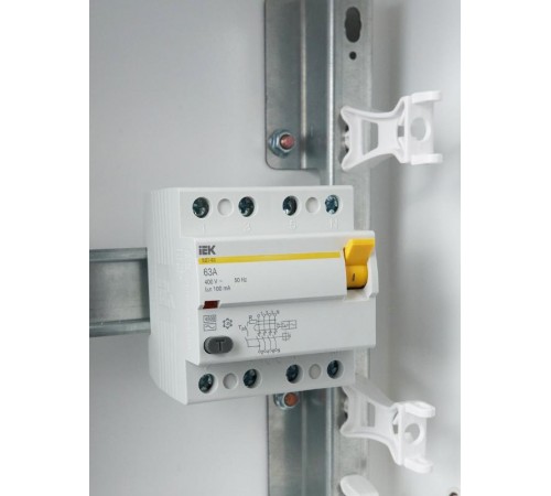 Выключатель дифференциальный (УЗО) ВД1-63 4п 63А 100мА тип AC  MDV10-4-063-100  IEK