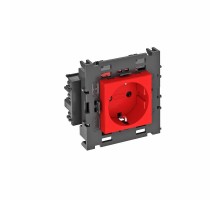 Розетка одинарная 0° Modul45connect с з/к, 250 В, 16A (красный) (STD-D0C8 SRO1)  6120418  OBO Bettermann