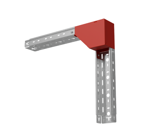 Угол вертикальный внешний L 50х100 мм с разворотом трассы на 90 град "ПЛЮС"  VLPDplus90-50-100-L  КМ-профиль