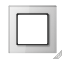 Рамка для вертикальной и горизонтальной установки, 5 постов; стекло; белый; A CREATION  AC585GLWW  Jung