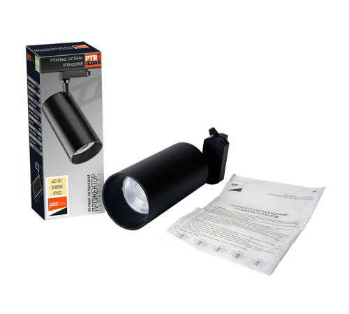 Светильник светодиодный трековый однофазный PTR 0740 40w 3000K 24° BL (чёрный) IP40  .5018648  Jazzway