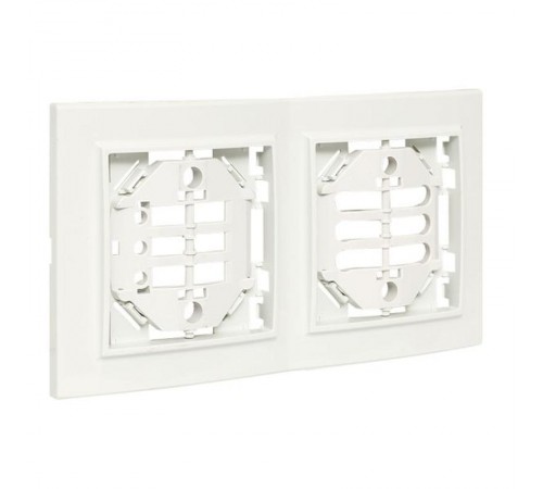 Минск Рамка 2-местная вертикальная белая EKF Basic  ERM-G-312-10  EKF