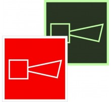 Знак F 11 "Звуковой оповещатель пожарной тревоги" 200х200 мм  an-f-11-f  EKF