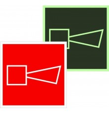 Знак F11 "Звуковой оповещатель пожарной тревоги" 200х200 мм  pn-f-11-f  EKF