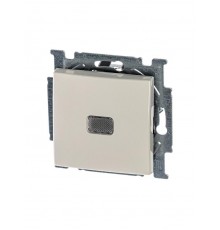 ABB Basic 55 Сл. кость Выключатель 1-клавишный с подсветкой  1012-0-2156   2CKA001012A2156  ABB