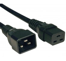 Кабель питания PWC-IEC19-IEC20-0.5-BK IEC 320 C19 - IEC 320 C20 (3x1.5), 16A, прямая вилка, 0.5м, цвет черный  248702  Hyperline