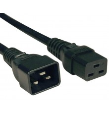 Кабель питания PWC-IEC19-IEC20-0.5-BK IEC 320 C19 - IEC 320 C20 (3x1.5), 16A, прямая вилка, 0.5м, цвет черный  248702  Hyperline