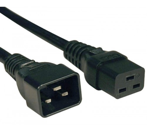 Кабель питания PWC-IEC19-IEC20-0.5-BK IEC 320 C19 - IEC 320 C20 (3x1.5), 16A, прямая вилка, 0.5м, цвет черный  248702  Hyperline