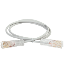 Патч-корд 110-110 2 пары, кат.5Е, 1м, серый  PC01-110-2P1M  ITK