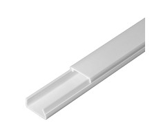 Кабель-канал белый 20х10 (96 м/уп) 2-й замок в п/э  PR03.0049  Промрукав