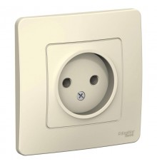 Blanca Молочный С/У Розетка без заземления без шторок 16А, 250В  BLNRS000012  SE