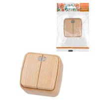 Выключатель 2-кл. открытой установки с подсветкой IP20 10А, сосна "Дача" Народная  SQ1824-0054  TDM