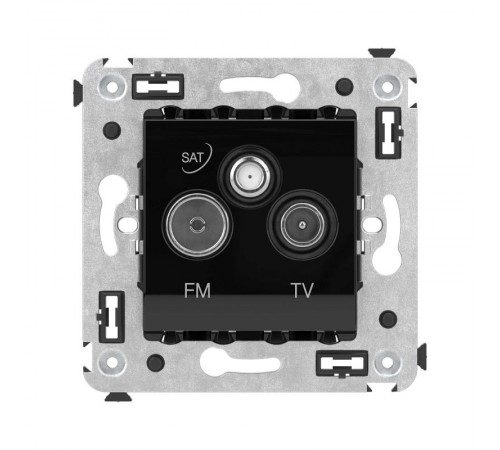 Розетка TV-FM-SAT в стену, "Avanti", "Черный квадрат"  4402533  DKC