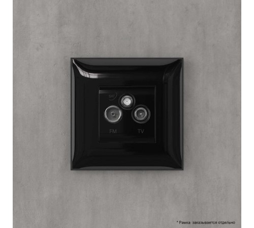 Розетка TV-FM-SAT в стену, "Avanti", "Черный квадрат"  4402533  DKC