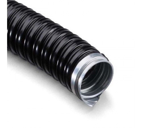 Металлорукав в ПВХ изоляции МРПИнг- 8 (Р3-Ц-ПВХнг), черный  28-0008-00  REXANT