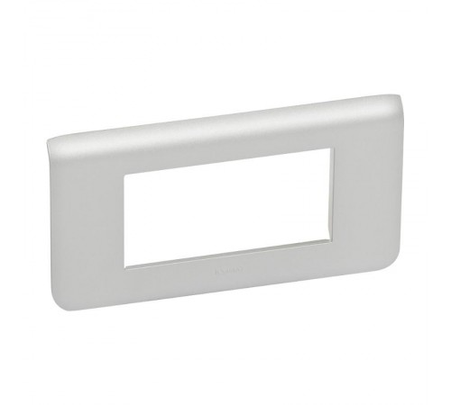 Рамка пластиковая горизонтальная Mosaic 4 модуля Алюминий  079314  Legrand