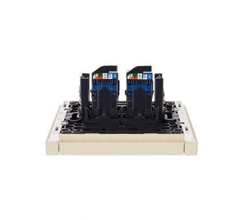 FORTE&PIANO Розетка комп. 2-ая RJ45 кат.6 FP434 ваниль  FP-K20-2-K10  IEK