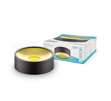 Светильник светодиодный накладной Overhead цилиндр 12W 770lm 4000K 170-240V IP20 140*50мм черный золото LED 1/30  HD040  Gauss