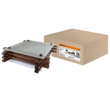 Светильник для ЖКХ невлагозащищенный декоративный под лампу НПБ 01-2х60-121 УХЛ4 "Бонсай-1" венге 2х60Вт IP20 (330х330х85)  SQ0303-0402  TDM