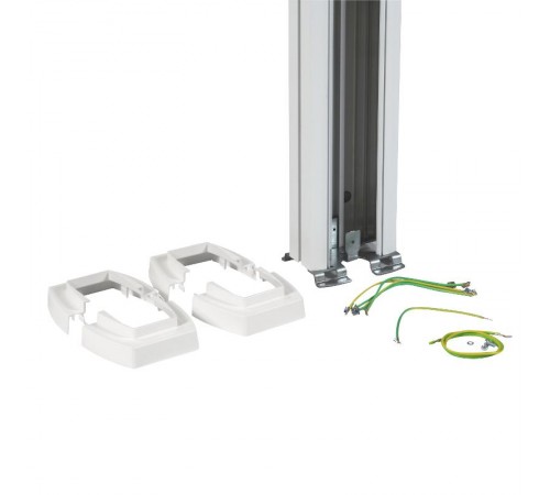 Универсальная колонна алюминиевая с крышкой из алюминия 1 секция, высота 4,02 метра, с возможностью увеличения высоты до 5,3 метра, цвет белый  65311